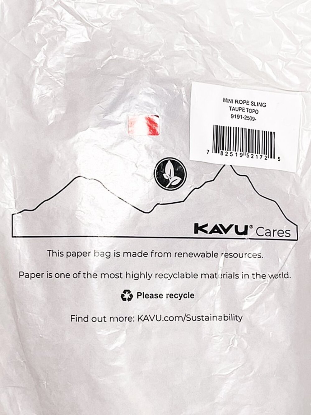 KAVU Mini Rope Sling Bag Taupe Topo Crossbody Backpack NWT - Picture 10 of 10